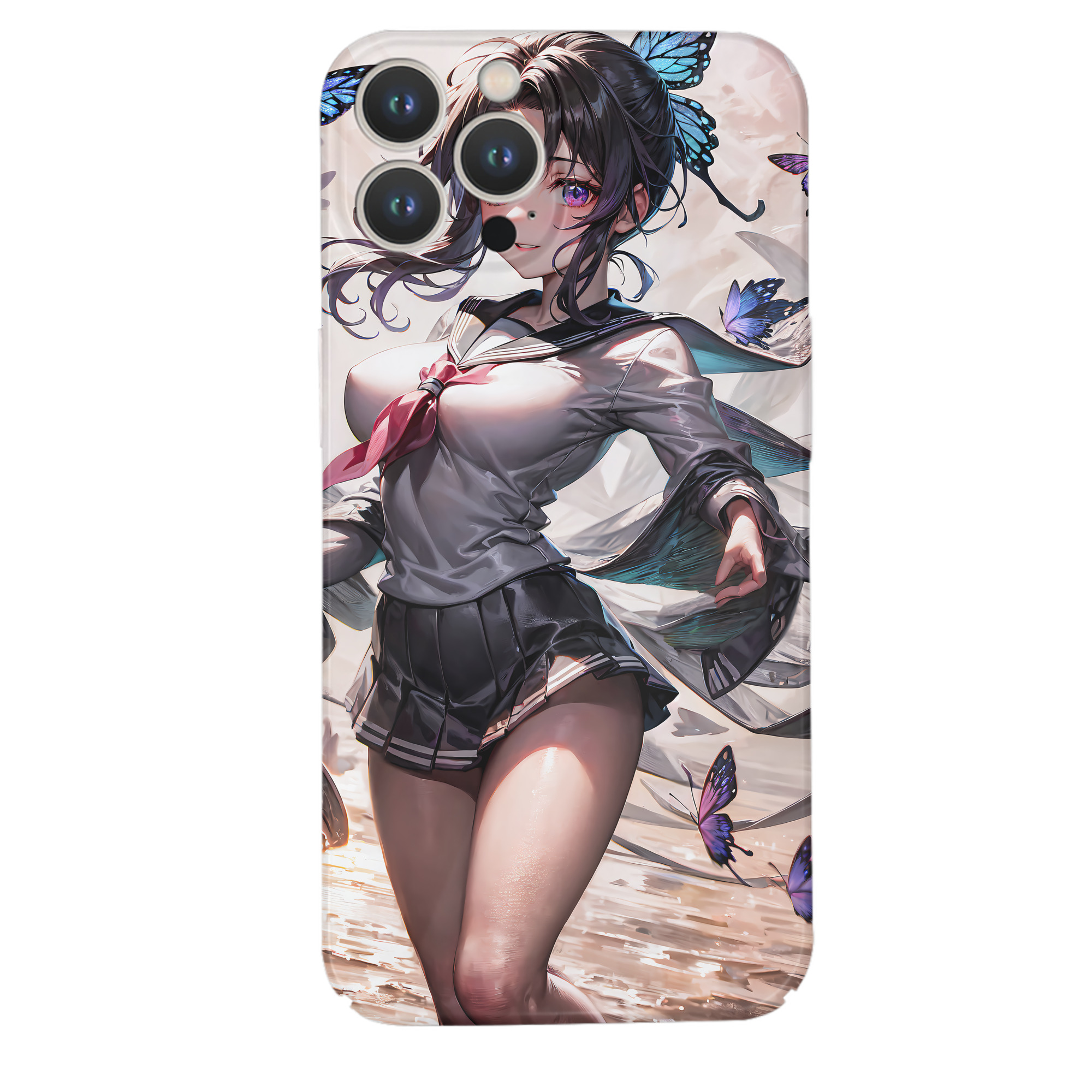 （画像用） 鬼滅の刃（きめつのやいば）蟲柱-胡蝶 しのぶ／こちょう しのぶ Kochou Shinobu 【iPhone 14シリーズ対応】ハードケース